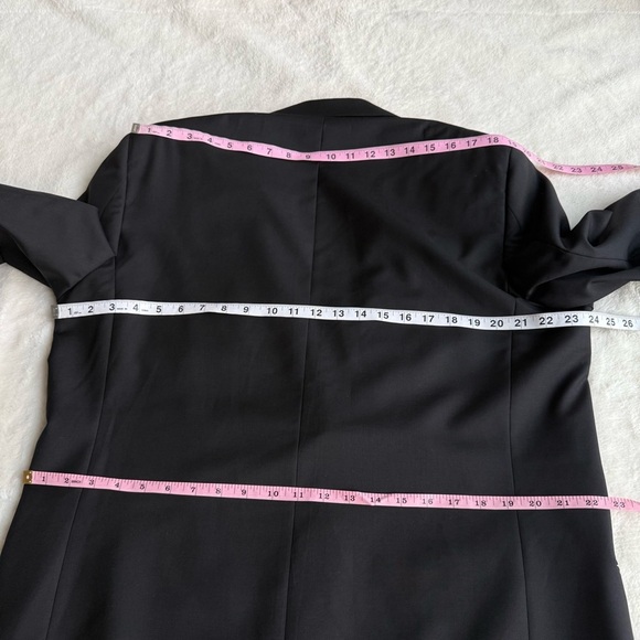 Caruso Wool Mohair Black Italy Long Sleeve Tuxedo Blazer 46R - Picture 7 of 13